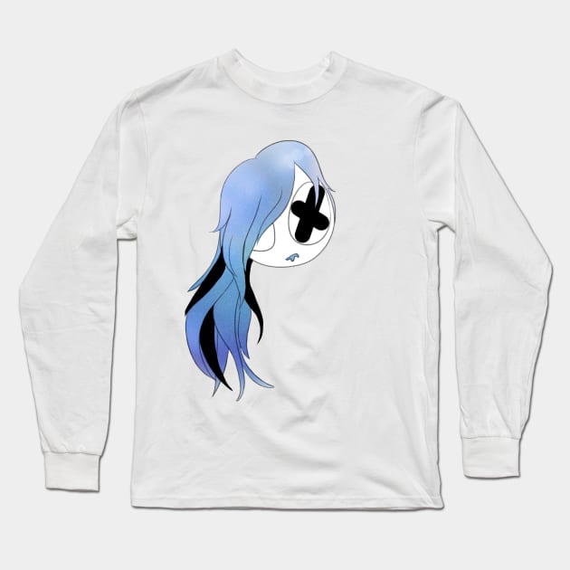 Blue Galaxy Girl Long Sleeve T-Shirt by franberi